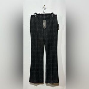 NWT Lysse Tall Black Plaid Pull On Wide Leg Pants XL